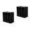 2Pcs Large Capacity Acrylic Kitchen Cutlery Holder Black with Drain 2