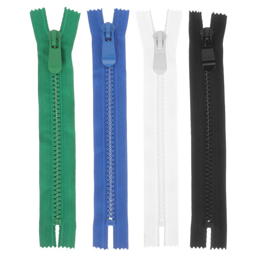 12Pcs Smooth-Operation Open End Zippers for DIY Garment and Bag Making