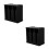 2Pcs Large Capacity Acrylic Kitchen Cutlery Holder Black with Drain 8