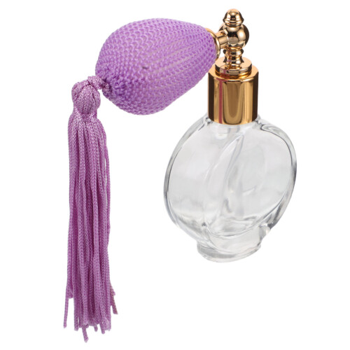 2Pcs Multifunctional Violet Glass Perfume Atomizer Bottle for Travel 1