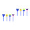 8Pcs Kids Sponge Paint Brushes Assorted Color Durable Painting Rollers 9