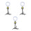 3Pcs Adjustable Phone Live Lamp Beauty LED Fill Light Assorted Colors 8