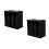 2Pcs Large Capacity Acrylic Kitchen Cutlery Holder Black with Drain 6