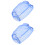 2Pcs Engine Intake Filter Cover Blue Polyester Car Protective Mesh 7