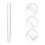 4Pcs Transparent Acrylic Rolling Pins Nonstick Dough Roller for Baking 10