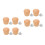 16Pcs Universal Wooden Pot Lid Knobs for Cooking Beige Handles 9