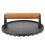 2Pcs Black Cast Iron Meat Press Wood Handle Burger Patty Maker 1