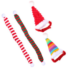 8Pcs Colorful Cotton Pet Xmas Hats Small Animal Caps Festive Decor