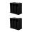 2Pcs Large Capacity Acrylic Kitchen Cutlery Holder Black with Drain 3