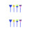 8Pcs Kids Sponge Paint Brushes Assorted Color Durable Painting Rollers 10
