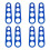 8Pcs Stainless Steel Spaghetti Measuring Ruler Blue Pasta Portion Tool 4