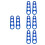 8Pcs Stainless Steel Spaghetti Measuring Ruler Blue Pasta Portion Tool 6