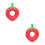 2Pcs Plastic Inflatable Swim Rings Red Fruit Design Pool Toy 7