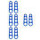 8Pcs Stainless Steel Spaghetti Measuring Ruler Blue Pasta Portion Tool 5