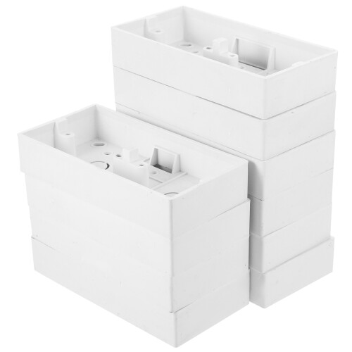 20Pcs White PVC Electrical Junction Box for Switch & 1