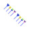 8Pcs Kids Sponge Paint Brushes Assorted Color Durable Painting Rollers 6