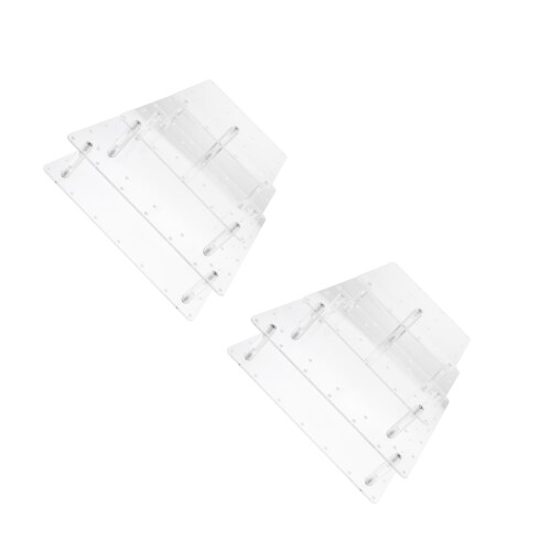 2Pcs Simple Transparent Acrylic Lollipop Display Holder 4-Tier Rack 2