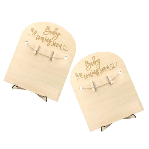 6Sets Beige Geboorte Met Clips Baby Shower 1