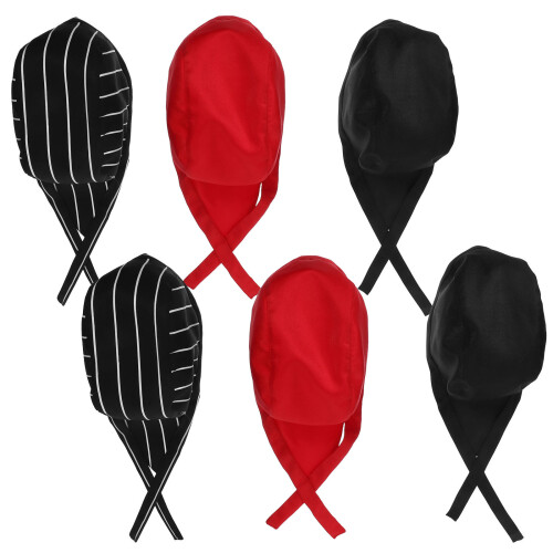 24Pcs Unisex Cotton Chef Hats Adjustable Kitchen Caps Assorted Colors 1