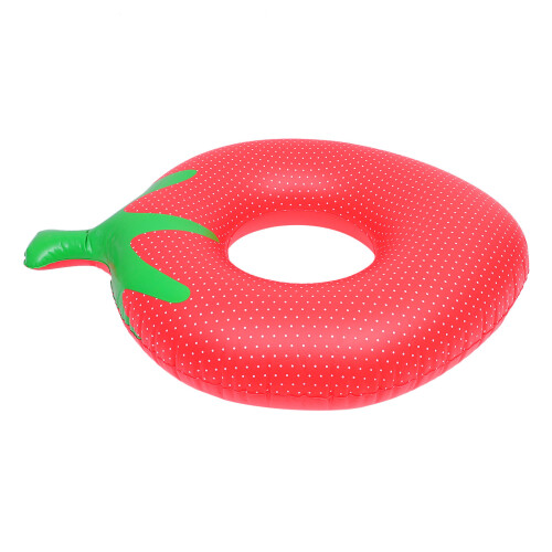 2Pcs Plastic Inflatable Swim Rings Red Fruit Design Pool Toy 2