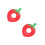 2Pcs Plastic Inflatable Swim Rings Red Fruit Design Pool Toy 9