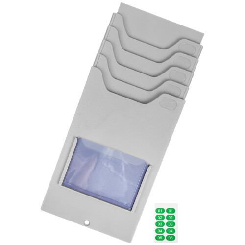 4Pcs Wall Mount Plastic Card Holder Rack for Warehouse and Office Use 2