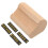 3Sets Khaki Mini Wood Display Blocks Sale Tags for Home Buffet 3