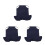 9Pcs Practical Blue Denim Chicken Saddles Comfortable Hen Vest 8
