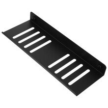2Pcs Black Carbon Steel Floating Shelf Wall Mount for Bathroom Bedroom