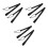 6Pcs Black Snowboard Leash Durable Bindings Strap with Quick Release 4