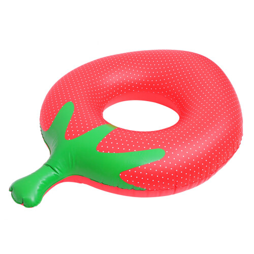 2Pcs Plastic Inflatable Swim Rings Red Fruit Design Pool Toy 1