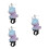 3Pcs Multi PVC Unicorn Dolls Motorcycle Handlebar Decor Unique Design 5