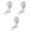 3St Multifunctionele Mop Haak Wit Wandhouder 3