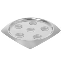 2Pcs Metal Escargot Plates for Kitchen Use Snail Dish Tray with Holes