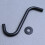 Black S Shape Shower Arm Stainless Steel with Rustic Finish 5