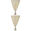 2Pcs Beige Window Curtains Blackout Punch Free Silver Star Design 5