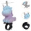 3Pcs Multi PVC Unicorn Dolls Motorcycle Handlebar Decor Unique Design 11