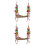 2Pcs Versatile Khaki Bird Swing Toy for Cage and Exercise 6