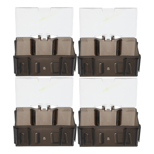 8Pcs Black Plastic Multifunctional Display Boxes for Home and Office 2