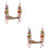 2Pcs Versatile Khaki Bird Swing Toy for Cage and Exercise 7