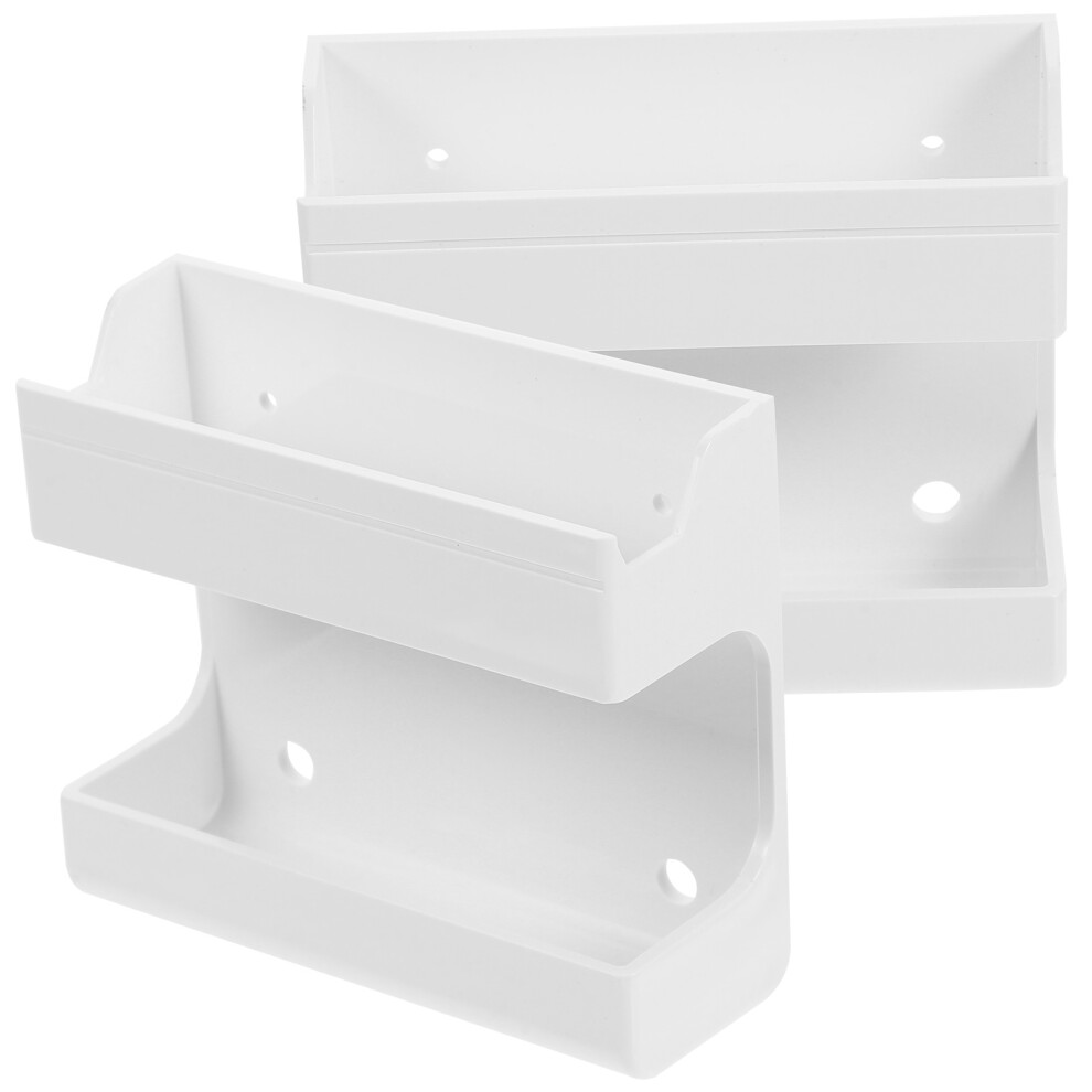 6Pcs Plastic Remote Control Wall Mount Holders Storage Organizer White 3652346104569