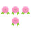 4Sets Stoffen Bloemspelden Set Roze Creatief Kinderen Knutselen 6