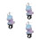 3Pcs Multi PVC Unicorn Dolls Motorcycle Handlebar Decor Unique Design 6