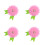 4Sets Stoffen Bloemspelden Set Roze Creatief Kinderen Knutselen 7