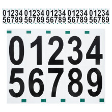 Black PVC Number Stickers for House Address, Door, and Mailbox