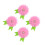 4Sets Stoffen Bloemspelden Set Roze Creatief Kinderen Knutselen 4