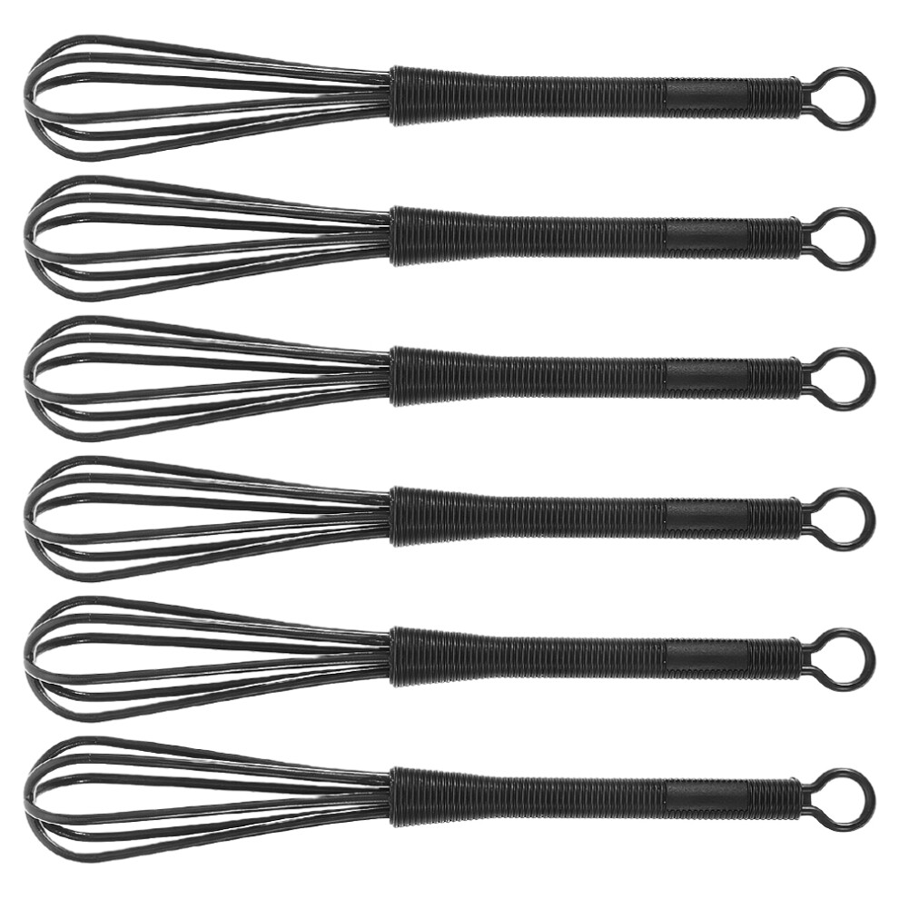 Vaguelly Black,Cream 12Pcs Black Plastic Handheld Whisks For Hair Dye Cream And Cooking