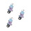 3Pcs Multi PVC Unicorn Dolls Motorcycle Handlebar Decor Unique Design 4