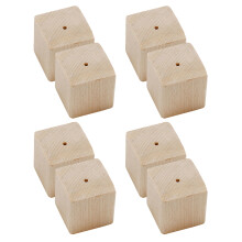 16Pcs Beige Wood Flower Nail Base for Cake Piping and Decorating