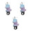 3Pcs Multi PVC Unicorn Dolls Motorcycle Handlebar Decor Unique Design 7